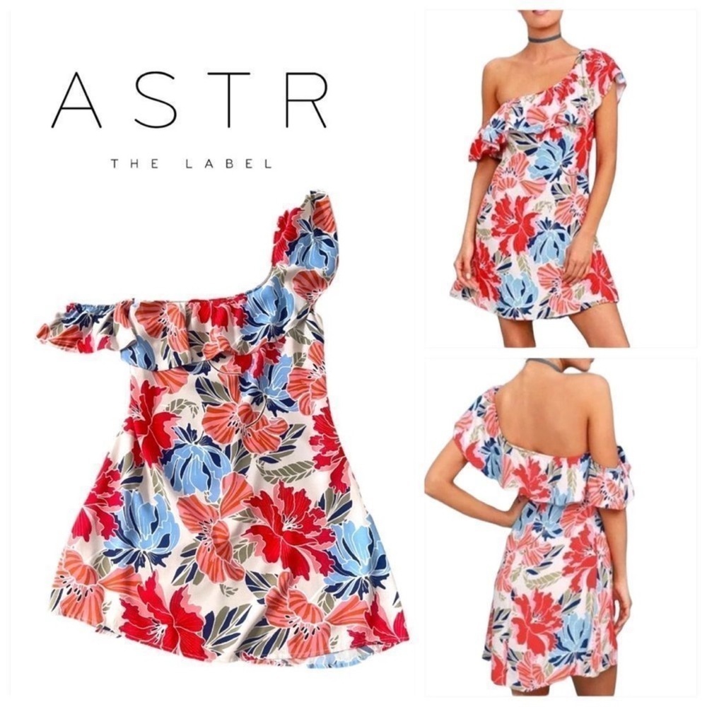 Astr The Label Marisol Floral Ruffle One Shoulder Dress - Picture 5 of 11